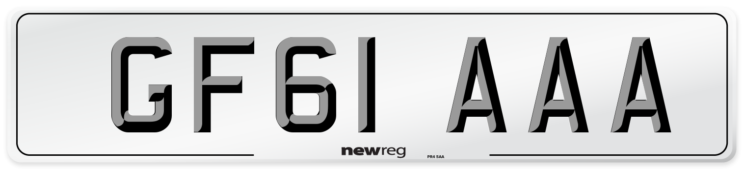 GF61 AAA Number Plate from New Reg